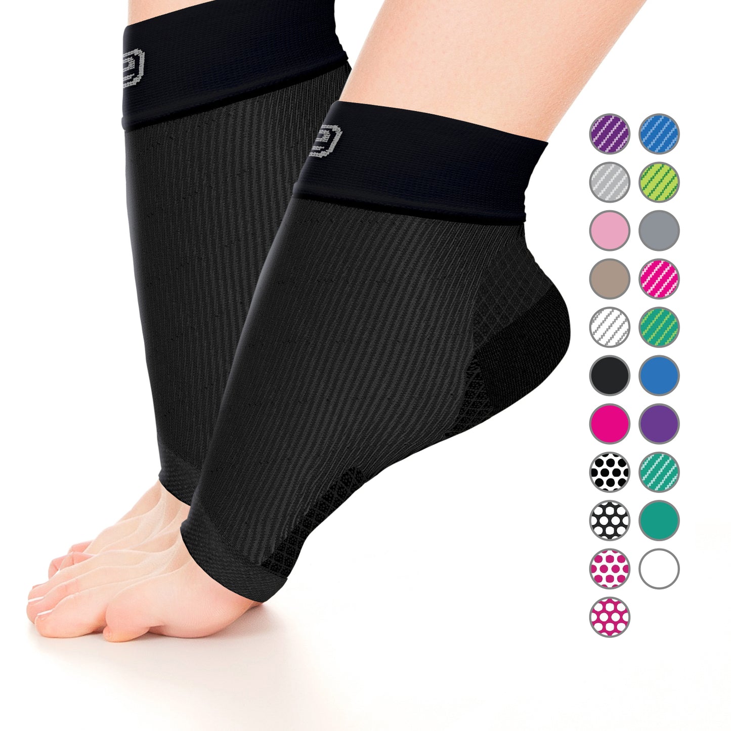GO2 Ankle Compression Sleeve for Plantar Fasciitis | High Compression Level | Increase Circulation, Improve Performance, Faster Recovery, Reduce Soreness