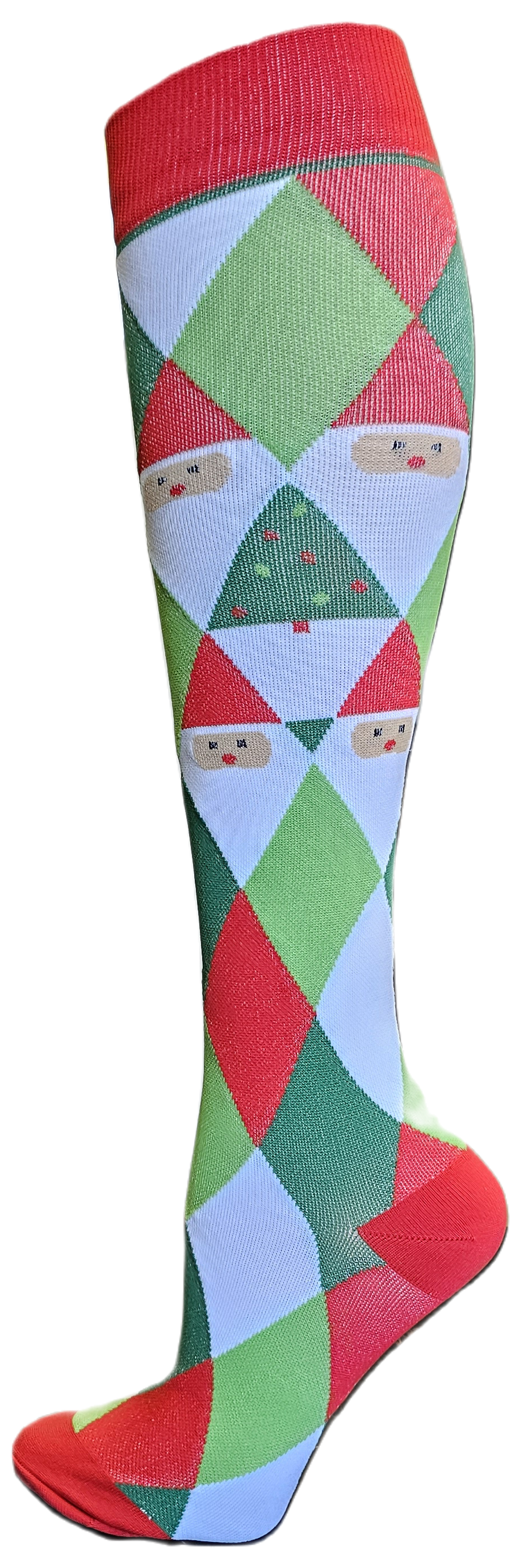 Holiday Compression Socks Unisex | Santa Harelquin