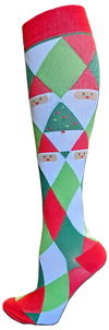 Holiday Compression Socks Unisex | Santa Harelquin