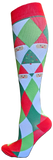 Holiday Compression Socks Unisex | Santa Harelquin