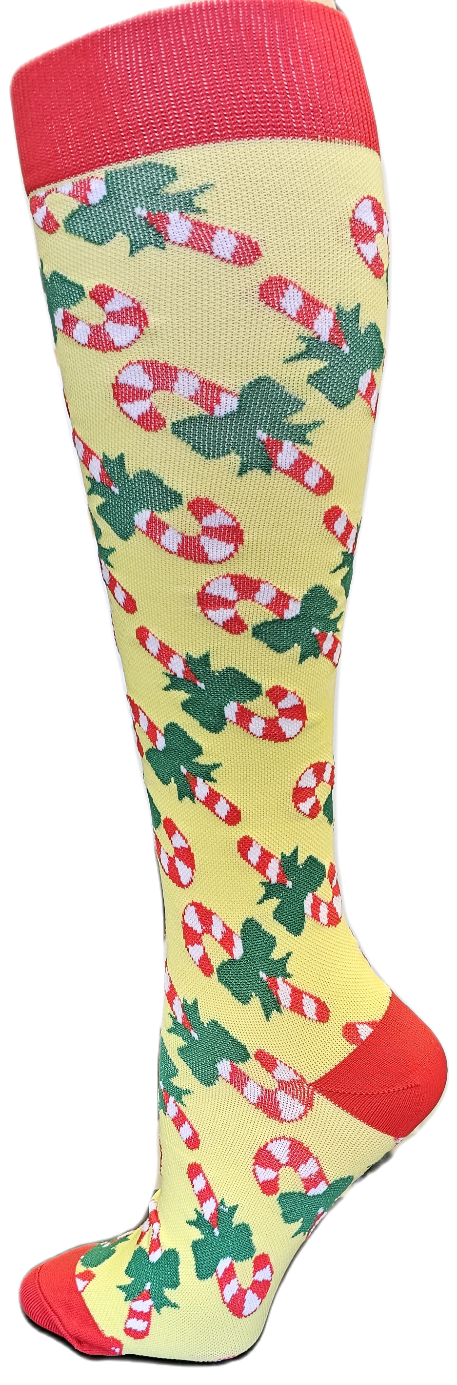 Holiday Compression Socks Unisex | Yellow Candy