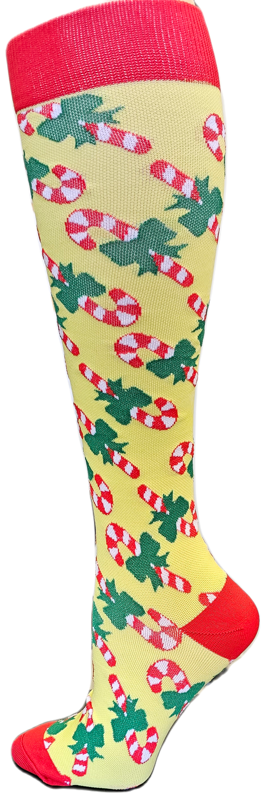 Holiday Compression Socks Unisex | Yellow Candy