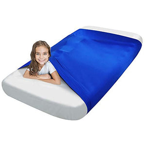Sensory Compression Sheet Blanket for Kids Blue