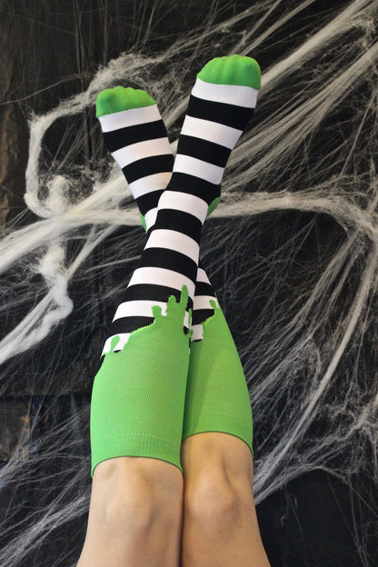 Holiday Compression Socks Unisex | Green Ooze