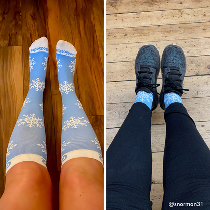 Holiday Compression Socks Unisex | Snowflake