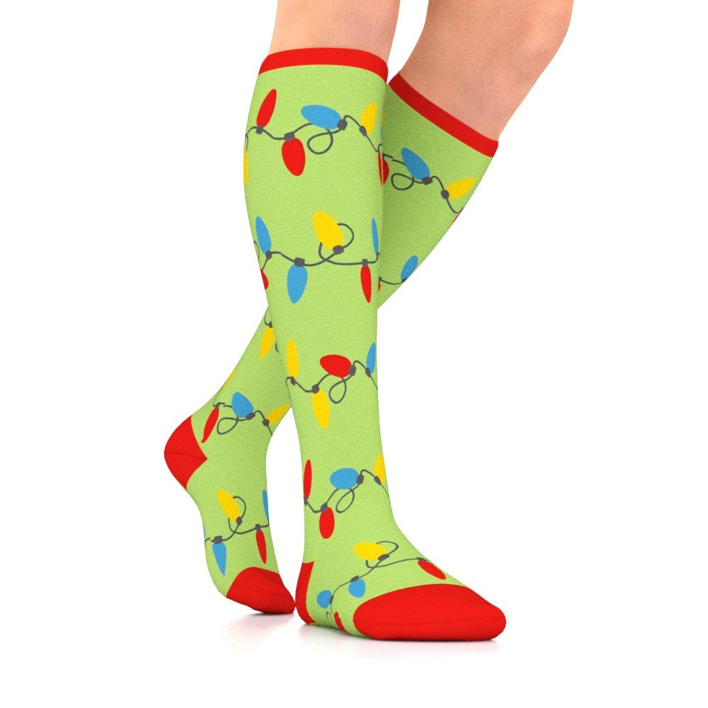 GO2 Holiday Compression Socks | Medium Compression Level | Increase Circulation, Improve Performance, Faster Recovery, Reduce Soreness