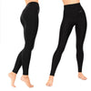 Compression Leggings | High Waist Tummy Control, Smartphone Pockets, Black Full Length Yoga Pants