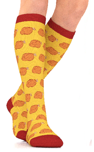 Holiday Compression Socks Unisex | Holiday Baked Turkey